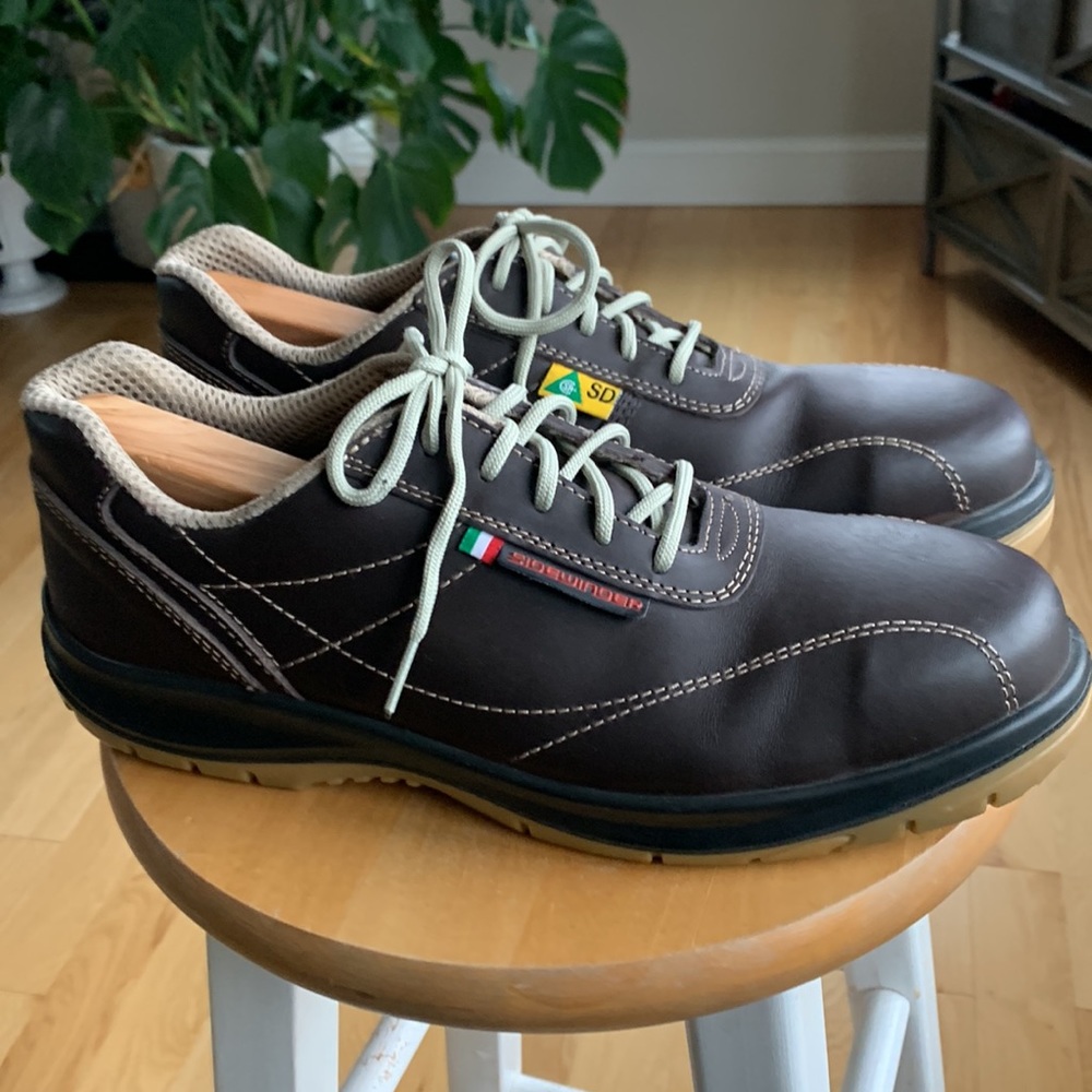 Bora Safety Shoes 445 Durable, Leather, Athletic Style Made in Italy Size 11